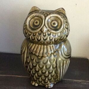 Ceramic Owl figurine forest nocturnal bird decor modern
